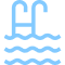 illustration of pool handrails and water