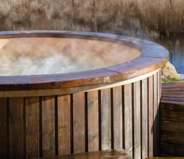 steam coming out of hot water in a spa pool